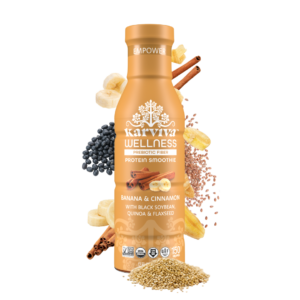 Karviva Wellness Protein Smoothie - Banana & Cinnamon 6 bottles, 12fl oz