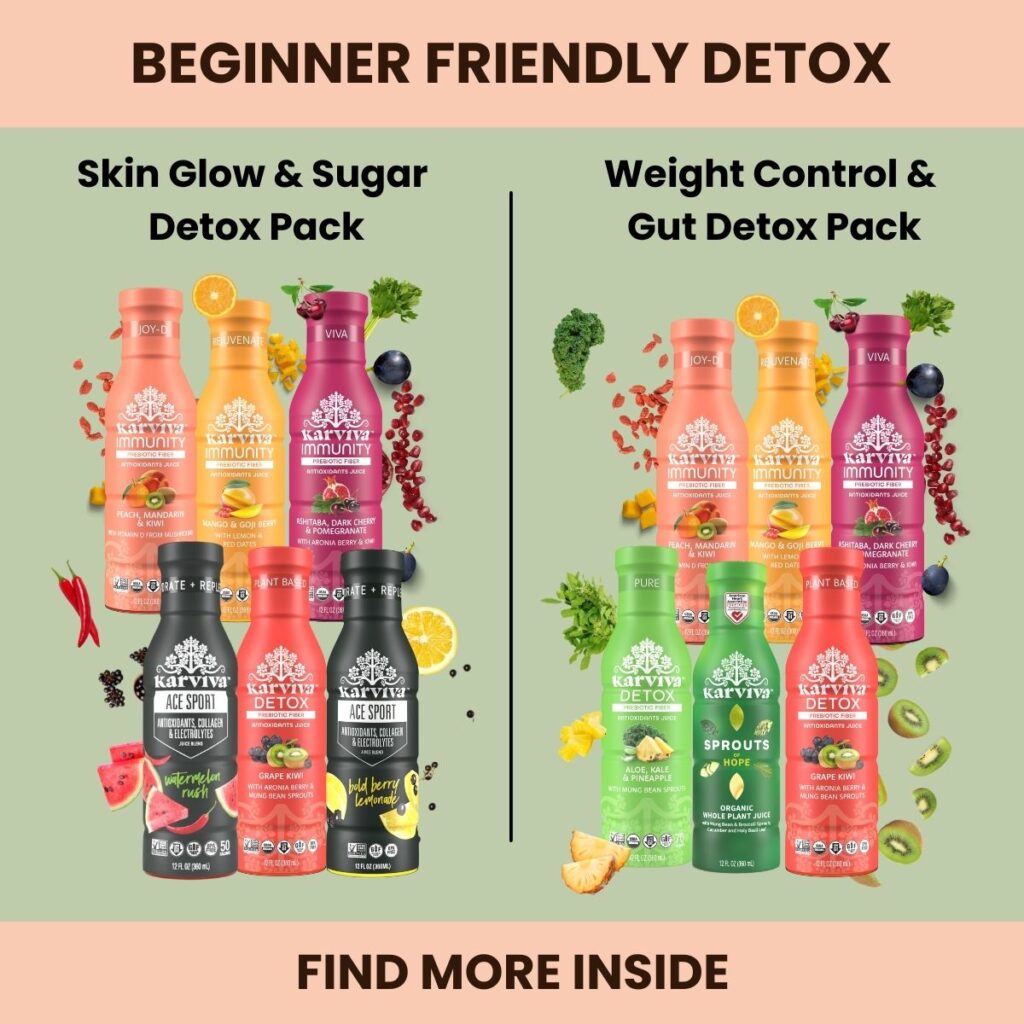 Beginner detox variety pack bottles — 1-day cleanse pack for gentle reset