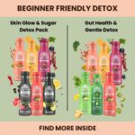 karviva organic juice cleanse variety pack – gut health, detox & skin support, 6 x 12oz Beginner friendly detox juice packs for health and glow