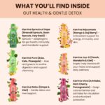 karviva organic juice cleanse variety pack – gut health, detox & skin support, 6 x 12oz Karviva drinks for gut health and gentle detox.