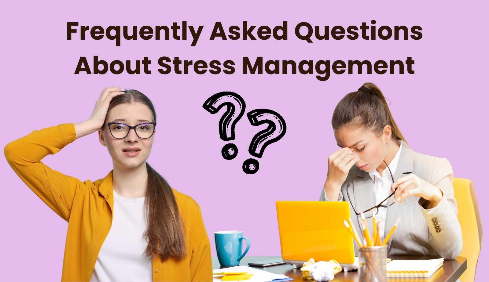 People feeling stressed about managing stress questions