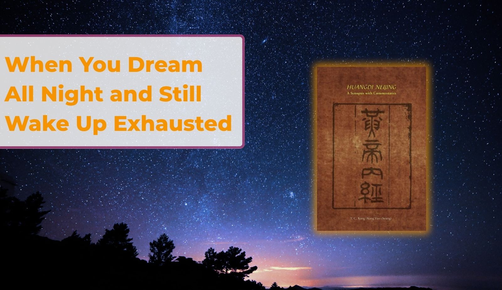 Blogs 2 (56) Exhausted after dreaming all night beside Huangdi Neijing book